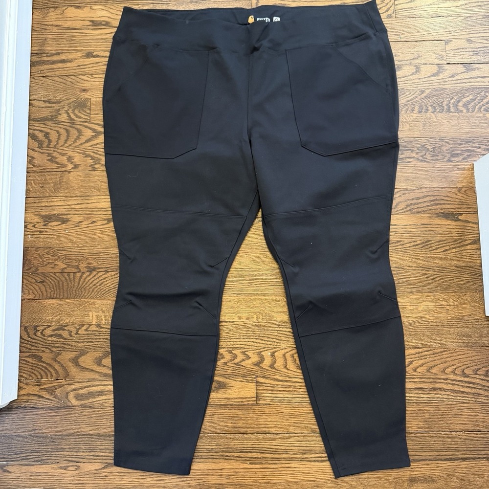 Carhartt Force Women's Fitted 3X 24W/26W Midweight Cropped Pocket Legging Black
